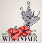 (image for) Poppy & Blackwork Butterfly Welcome